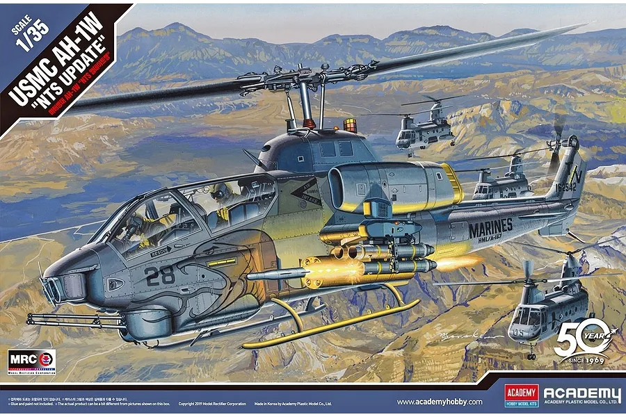Academy 1/35 USMC AH-1W Super Cobra &amp;quot;NTS Update&amp;quot; Scaled Plastic Model Kit image 53227