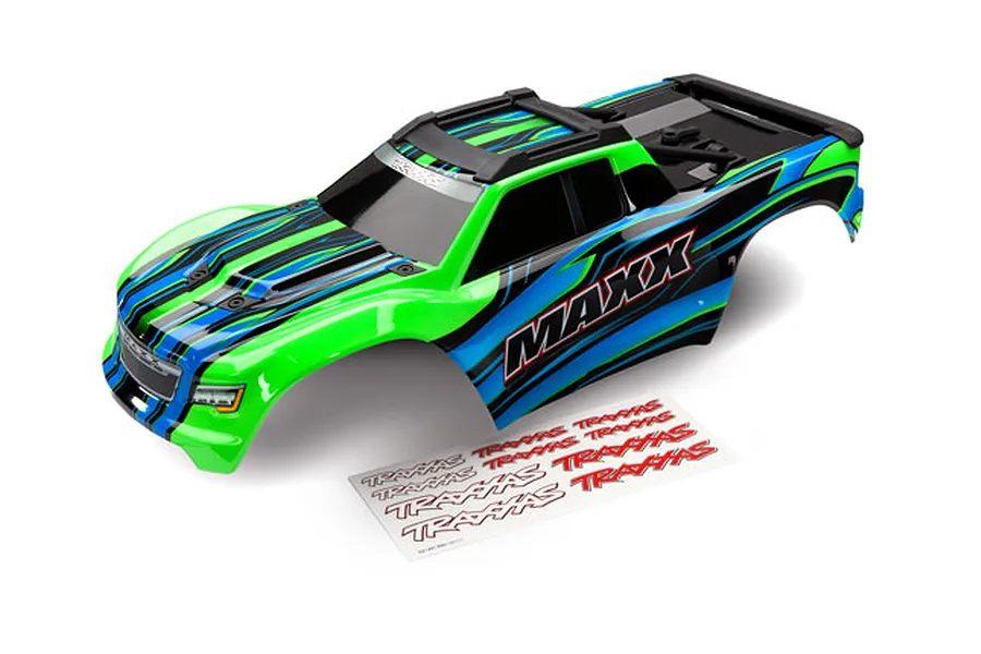 Traxxas Maxx 4S Green Painted Body Shell w/ Decal Sheet image 53242