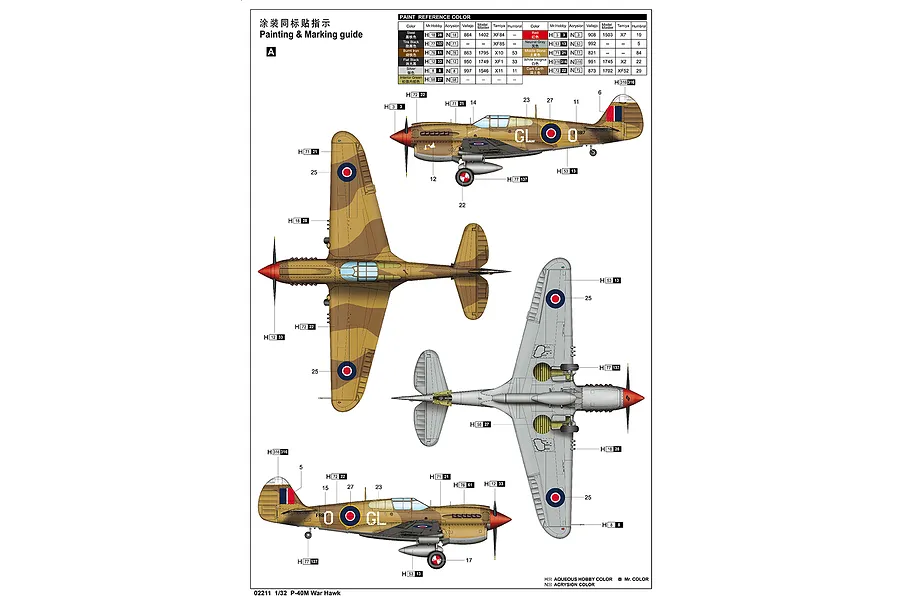 Trumpeter 1/32 RAAF P-40M War Hawk Fighter Scaled Plastic Model Kit image 53275