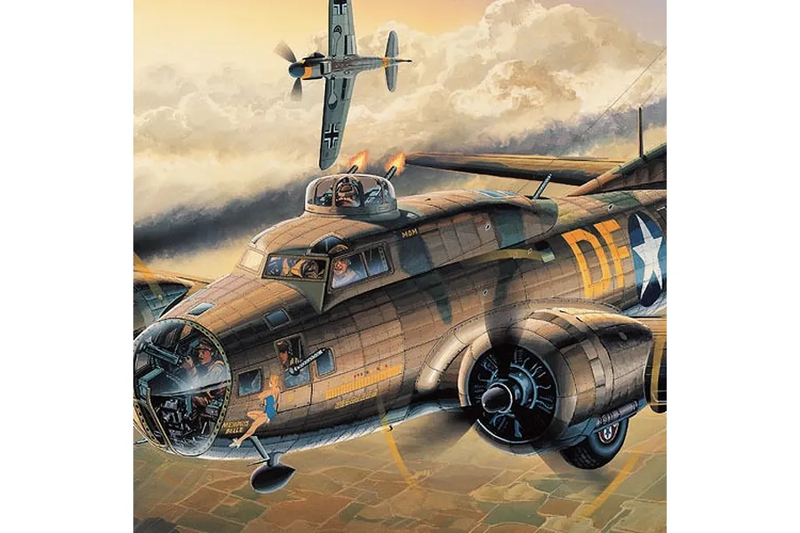 Academy 1/72 B-17F Memphis Belle Flying Fortress Scaled Plastic Model Kit image 53279