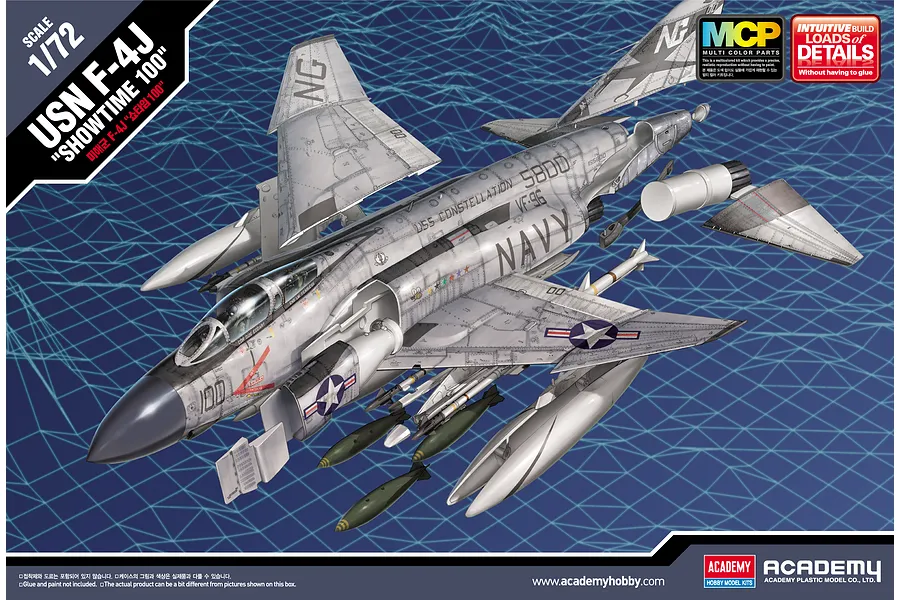 Academy 1/72 USN F-4J VF-96 Phantom II &amp;quot;Showtime 100&amp;quot; MCP Scaled Plastic Model Kit image 53288