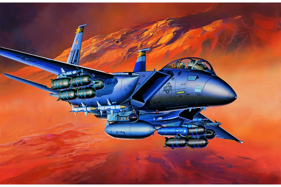 Academy 1/72 USAF F-15E Strike Eagle Fighter Scaled Plastic Model Kit image 53296