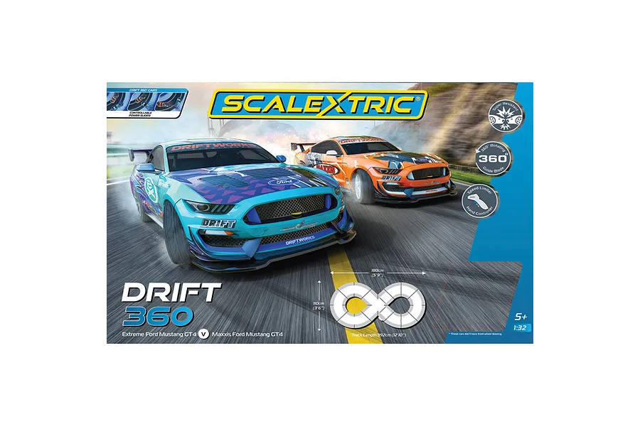 Scalextric 1/32 Drift 360 Complete Slot Car Set image 53336