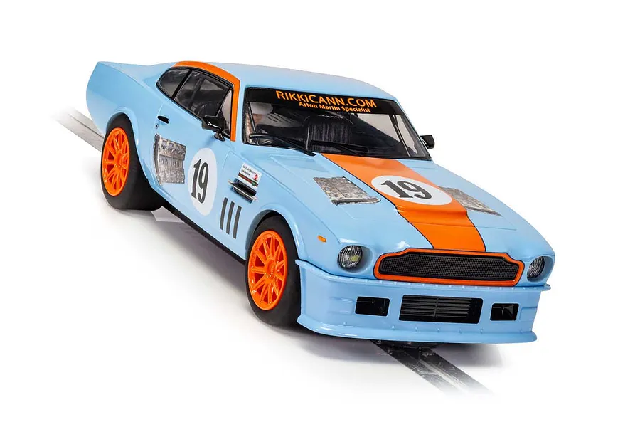 Scalextric 1/32 Aston Martin V8 Gulf Edition Rikki Cann Racing Slot Car image 53399