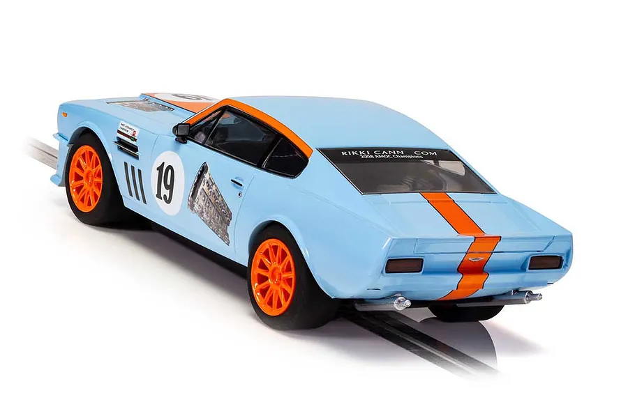 Scalextric 1/32 Aston Martin V8 Gulf Edition Rikki Cann Racing Slot Car image 53400