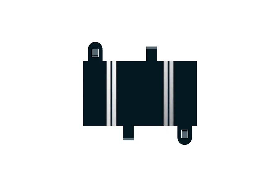 Scalextric 1/32 Track Quarter Straight 87mm 2Pcs image 53470