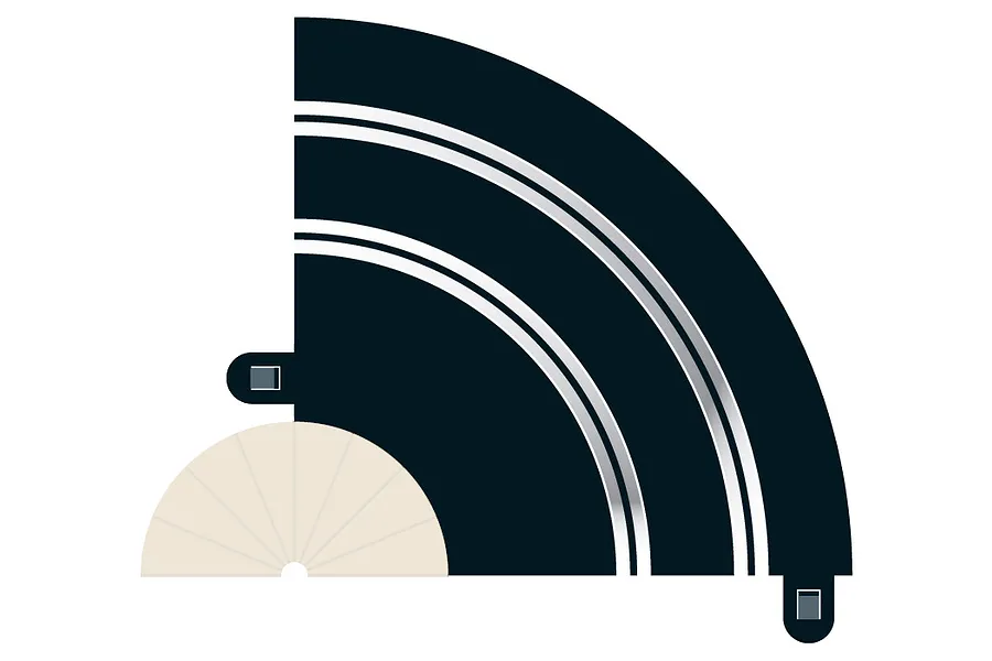 Scalextric 1/32 Track Radius 1 Hairpin Curve 90 Degree 2Pcs image 53472