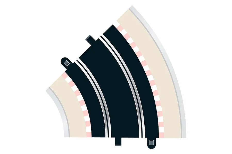 Scalextric 1/32 Track Radius 2 Standard Curve 45 Degree 2Pcs image 53478