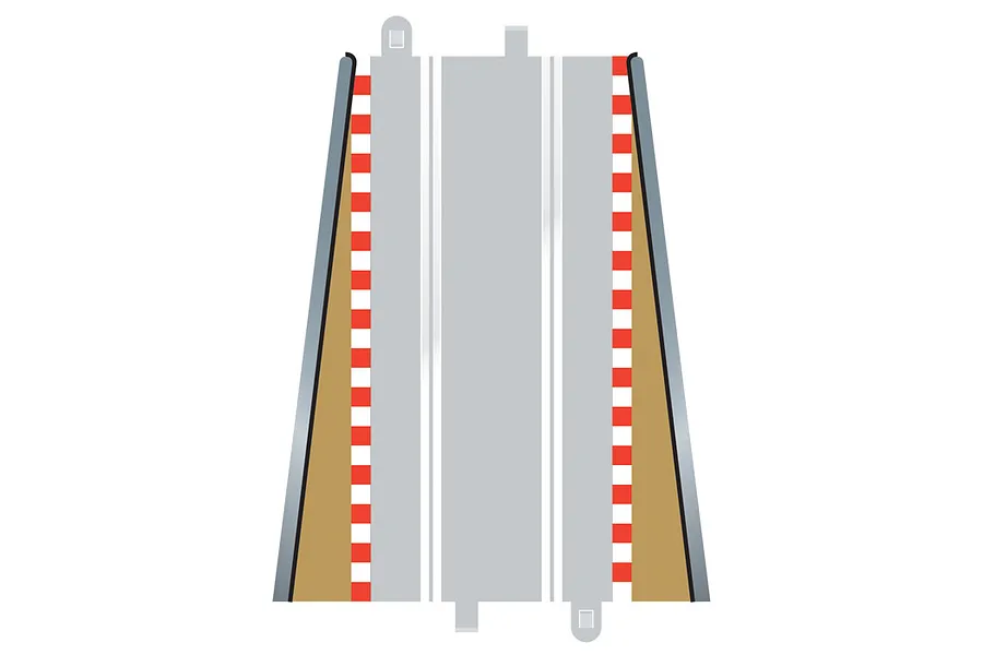 Scalextric 1/32 Track Lead In/Lead Out Borders &amp;amp; Barriers 350mm 2Pcs image 53492