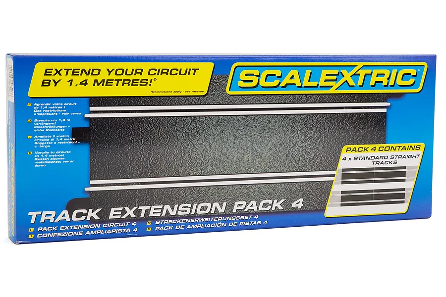 Scalextric 1/32 Track Extension Pack Standard Straight 4Pcs image 53535