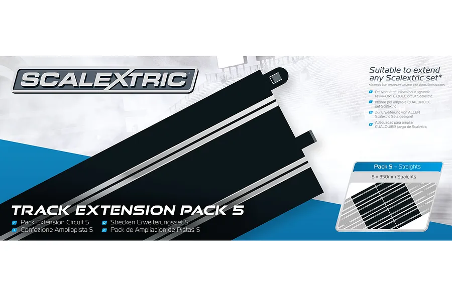 Scalextric 1/32 Track Extension Pack Straights 350mm 8Pcs image 53539