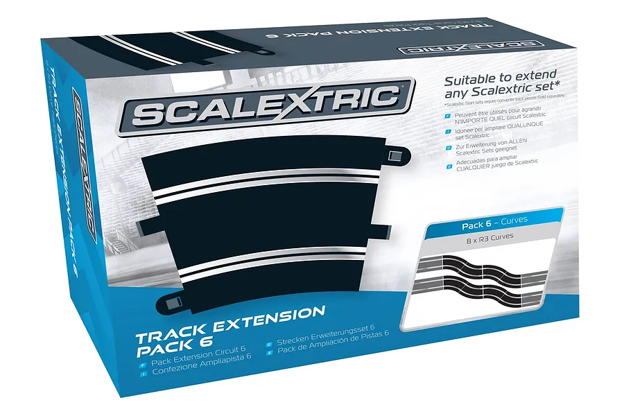Scalextric 1/32 Track Extension Pack R3 Curves 22.5 Degree 8Pcs image 53541