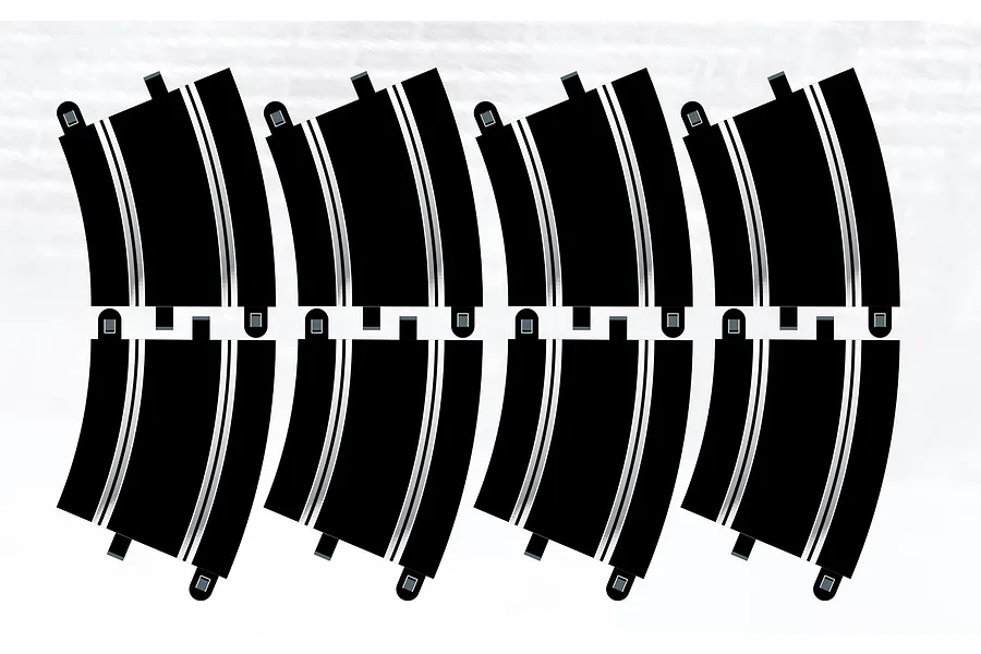 Scalextric 1/32 Track Extension Pack R3 Curves 22.5 Degree 8Pcs image 53543