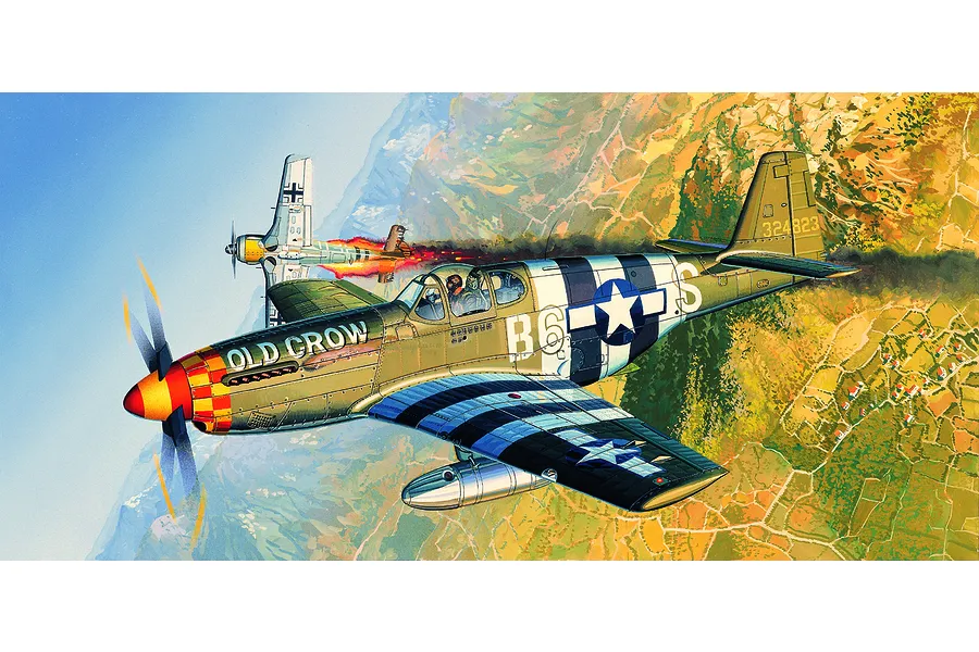 Academy 1/72 P-51B Mustang Fighter Scaled Plastic Model Kit image 53553