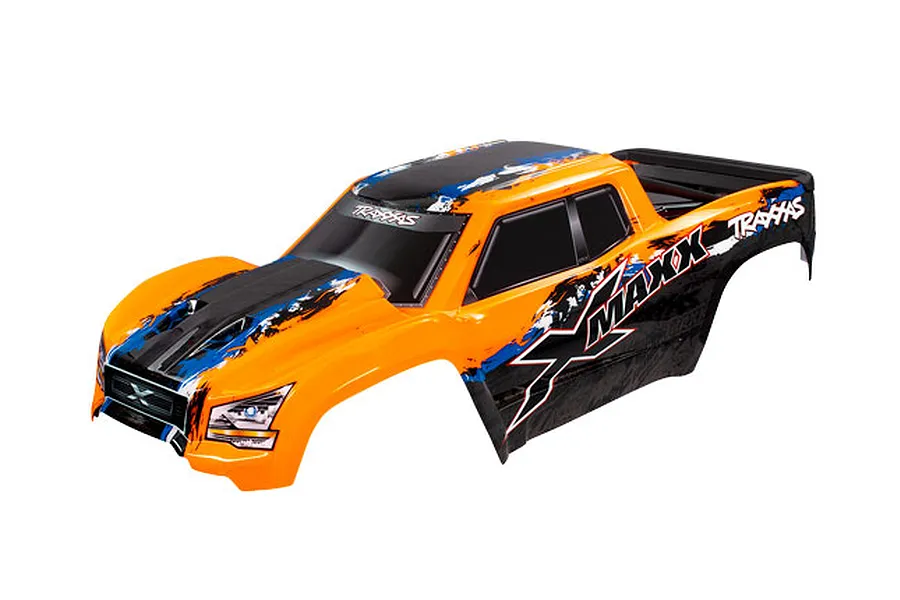 Traxxas 8S X-Maxx Complete Orange Painted Body Shell w/ Front and Rear Roll Cage Mounts image 53584