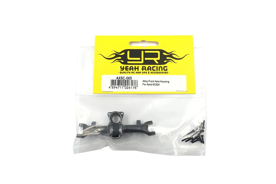 Yeah Racing Black Aluminium SCX24 Front Differential/Axle Housing 1Pc w/ Hardware image 53653