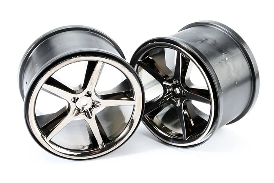 Traxxas 3.8&amp;quot; Gemini Chrome Rims 2Pcs image 5370