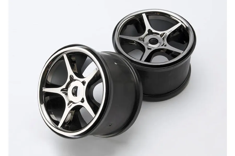 Traxxas 3.8&amp;quot; Gemini Chrome Rims 2Pcs image 5371