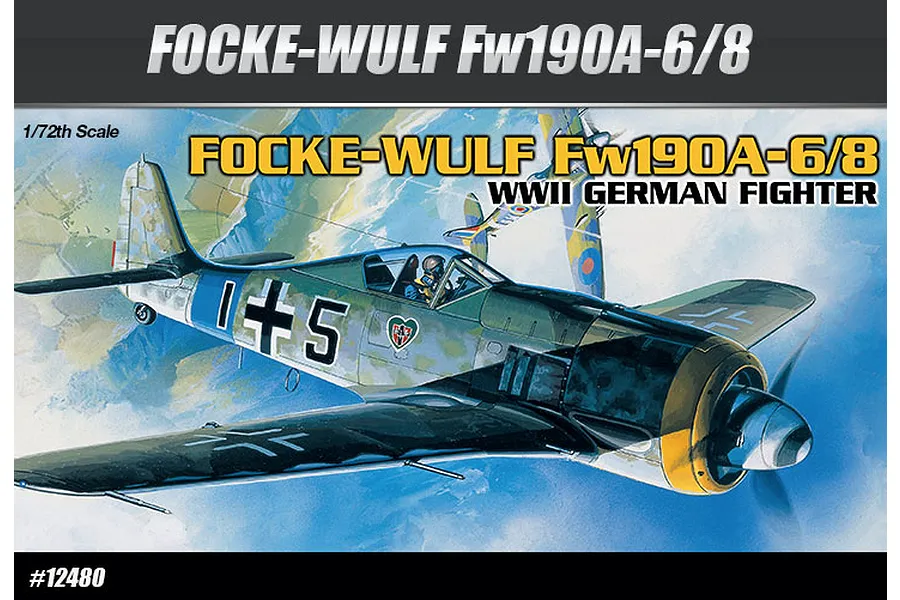 Academy 1/72 Focke-Wulf FW190A-6/8 Fighter Scaled Plastic Model Kit image 53746
