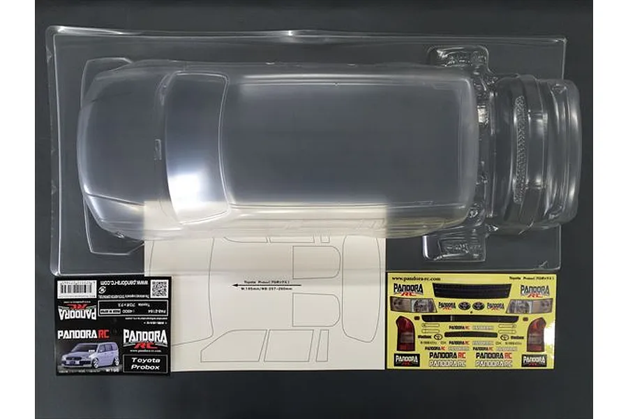 Pandora RC 1/10 Toyota Probox Unpainted Body Shell image 53866