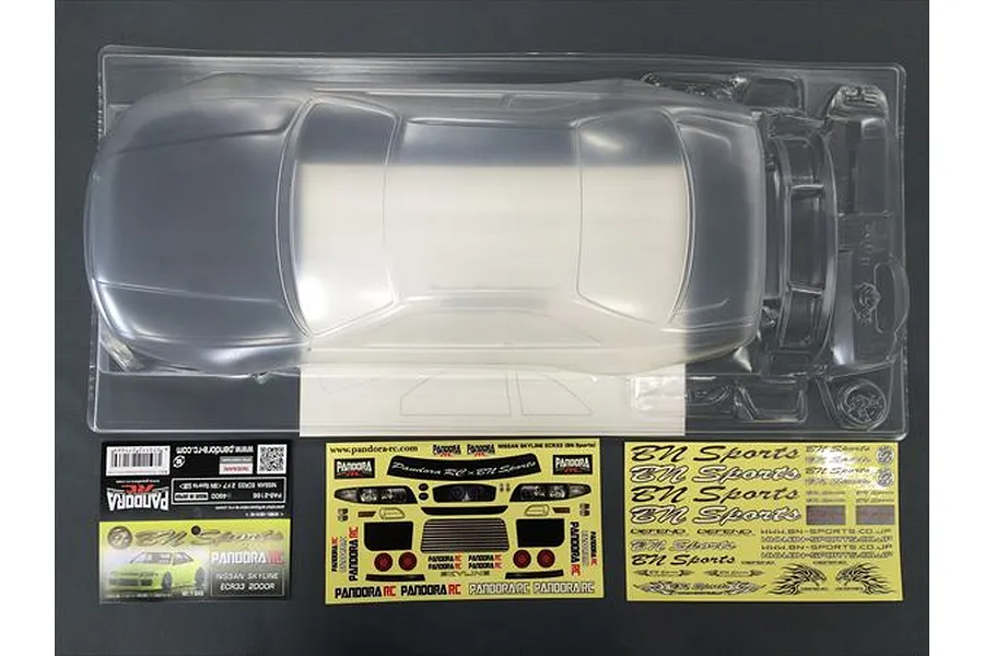 Pandora RC 1/10 Nissan Skyline ECR33/BN Sports Unpainted Body Shell image 53877
