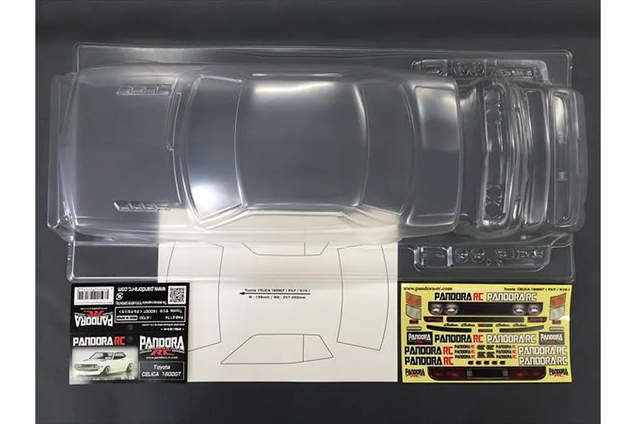 Pandora RC 1/10 Toyota Celica 1600GT Unpainted Body Shell image 53933
