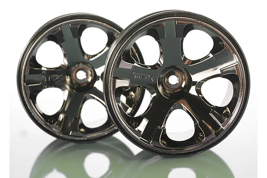 Traxxas 2.8&amp;quot; All-Star Black Chrome Rims 2Pcs image 5396