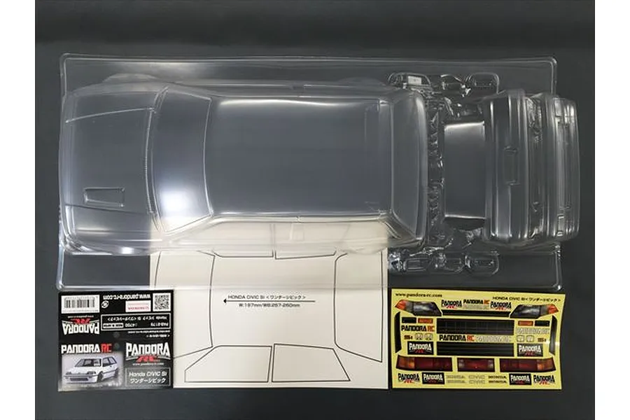 Pandora RC 1/10 Honda Civic Si (Wonder Civic) Unpainted Body Shell image 53970