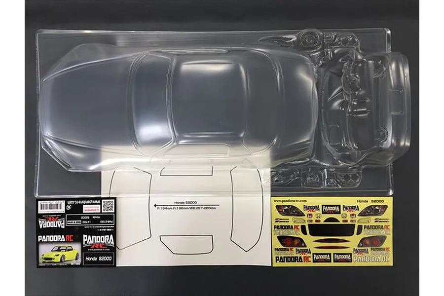 Pandora RC 1/10 Honda S2000 Unpainted Body Shell