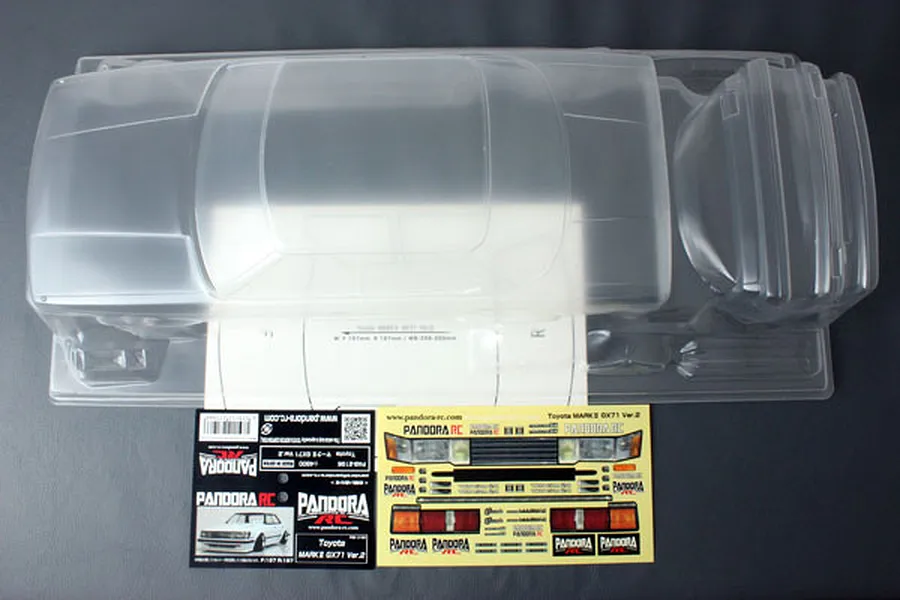 Pandora RC 1/10 Toyota Mark 2 GX71 Version 2 Unpainted Body Shell image 54124
