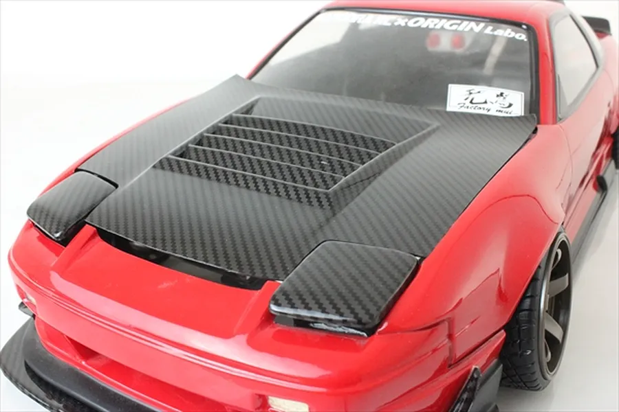 Pandora RC 1/10 Headlight &amp;amp; Hood Set (Carbon Style) Unpainted Body Shell image 2