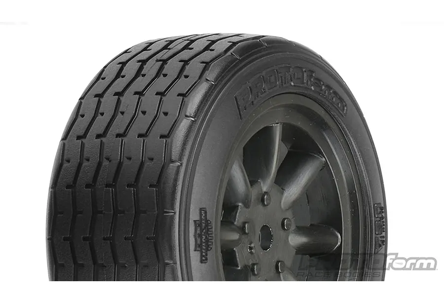 Pro-Line 1.9&amp;quot; VTA 26mm Front Tyres on 8-Spoke Black Rims - Glued Wheels 2Pcs image 54448