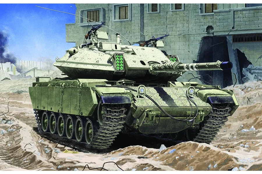 Academy 1/35 Magach 6B Cal Batash Tank Scaled Plastic Model Kit image 54498