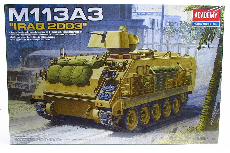Academy 1/35 M113A3 &amp;quot;Iraq 2003&amp;quot; Tank Scaled Plastic Model Kit image 54500