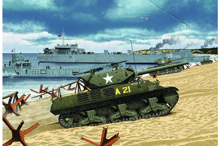 Academy 1/35 U.S. M10 GMC &amp;quot;Anniv.70 Normandy Invasion 1944&amp;quot; Tank Scaled Plastic Model Kit image 54501