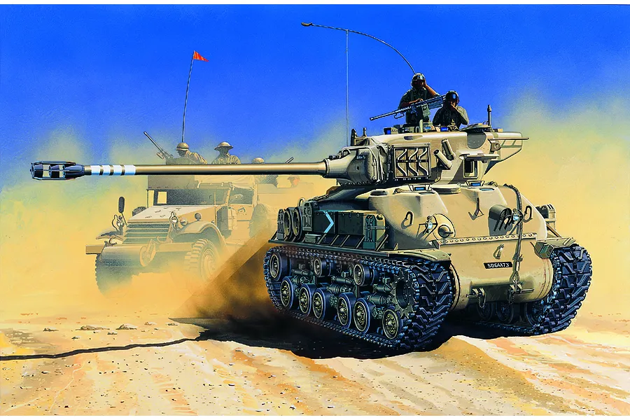 Academy 1/35 IDF M-51 Super Sherman Medium Tank Scaled Plastic Model Kit image 54506