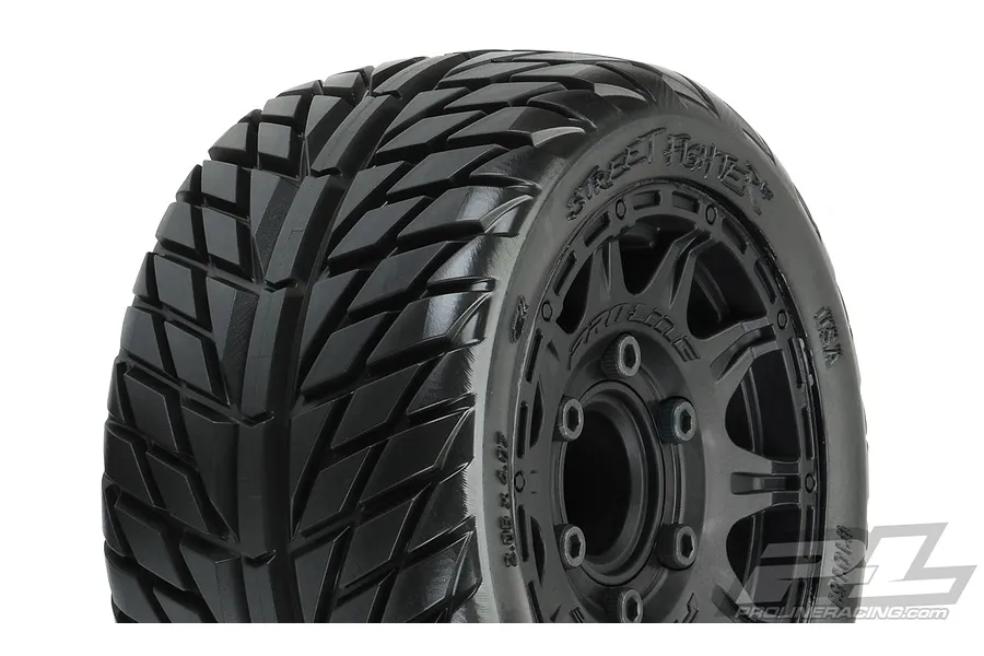 Pro-Line 2.8&amp;quot; Street Fighter LP Tyres on 10 Spoke Rims w/ Raid 6x30 Removable Hexes - Glued Wheels 2Pcs image 54567
