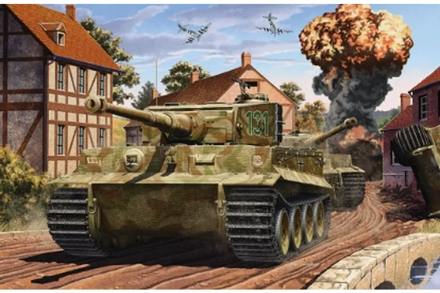 Academy 1/35 German Tiger-I (Ver. Mid) Tank Scaled Plastic Model Kit image 54609