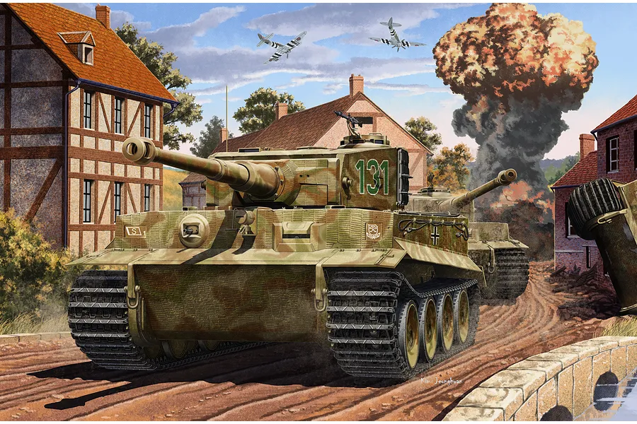 Academy 1/35 German Tiger-I (Ver. Mid) Tank Scaled Plastic Model Kit image 54610