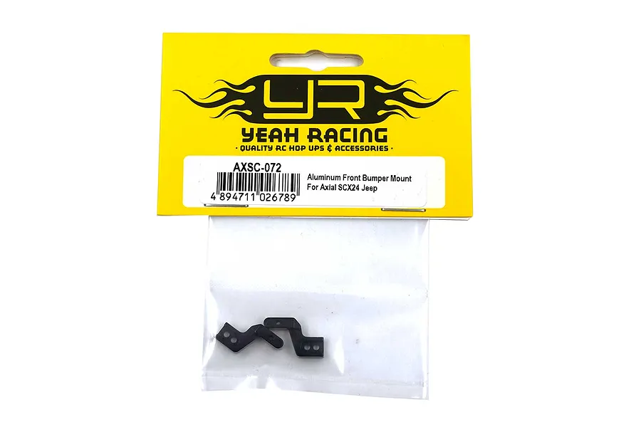 Yeah Racing Black Aluminium SCX24 Jeep Front Bumper Mounts 2Pcs image 54637