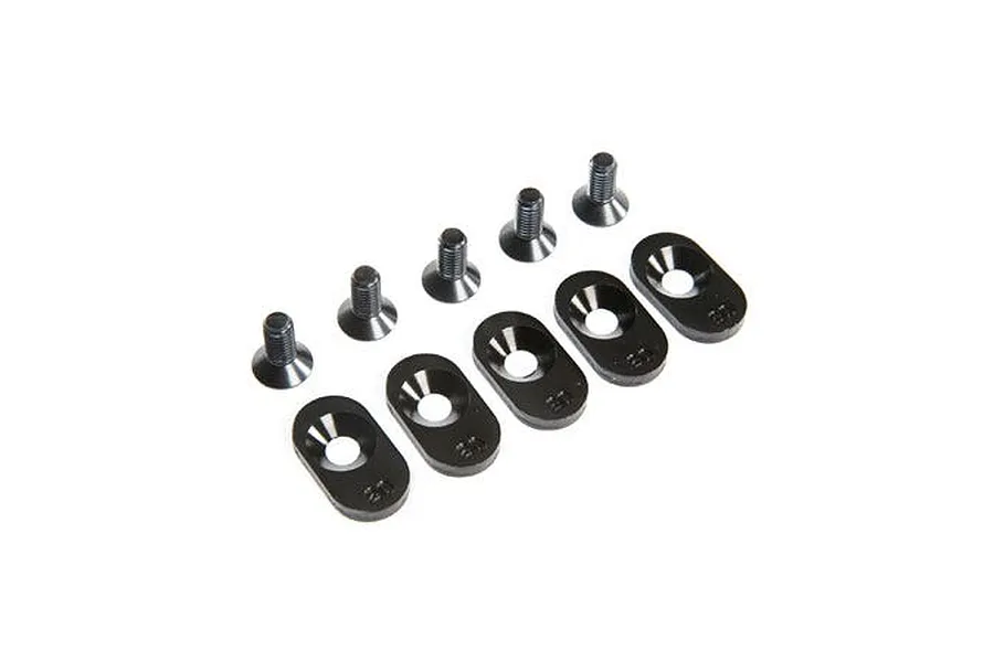 Losi 5IVE-T 2.0 Black Engine Mount Inserts &amp;amp; Screws (20T) 5pcs image 54694