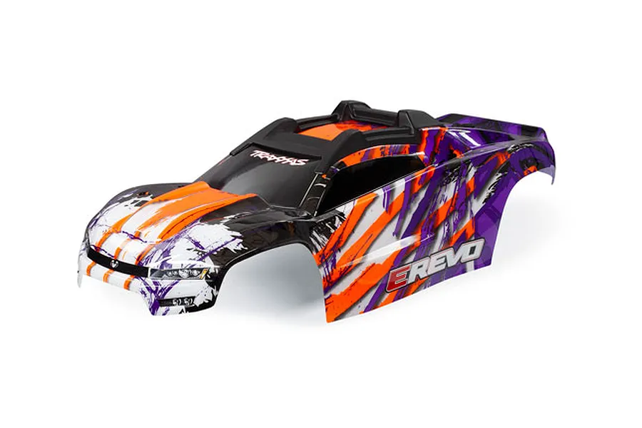 Traxxas E-Revo VXL 2.0 Purple Painted Body Shell w/ Front and Rear Roll Cage Mounts image 54782