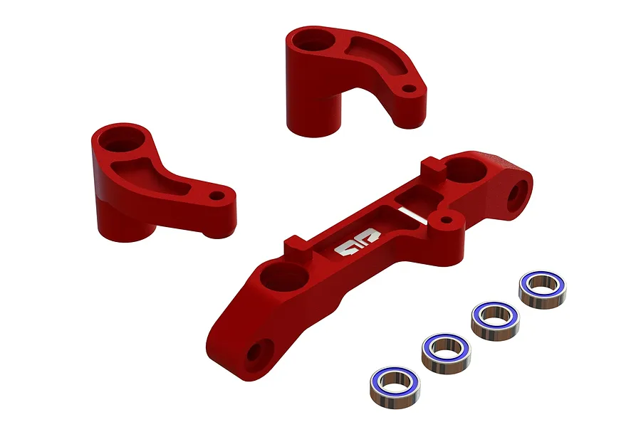 ARRMA Red 7075-T6 Aluminium Steering Assembly Set w/ Bearings image 54824