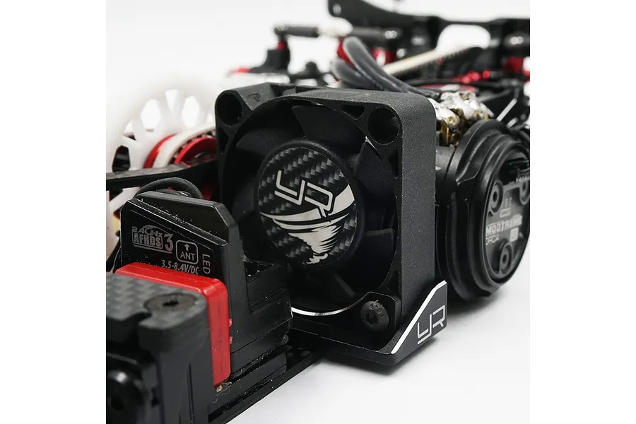 Yeah Racing Red Aluminium 30mm &amp;amp; 40mm Fan Mount w/ Hardware image 3