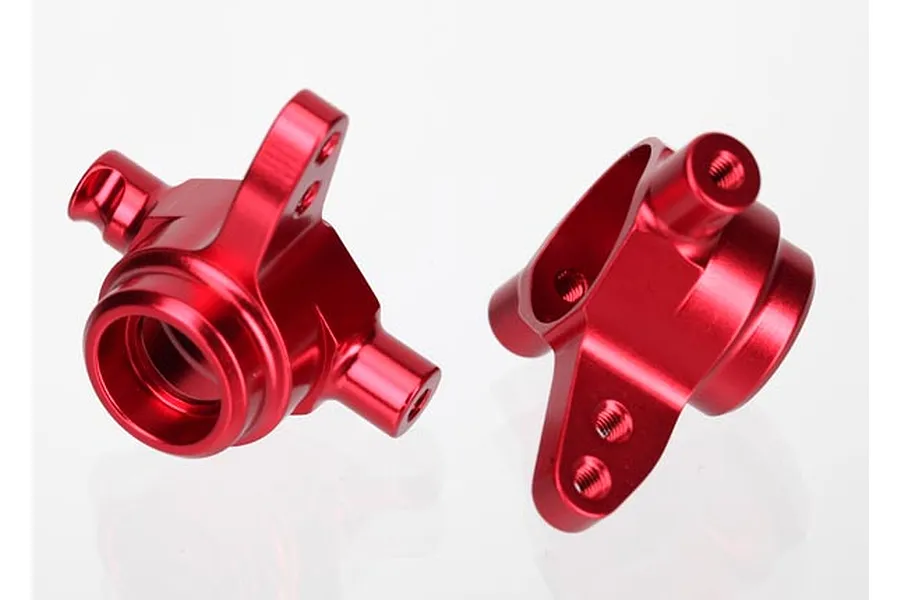 Traxxas Red 6061-T6 Aluminium Left &amp;amp; Right Steering Hubs image 5485
