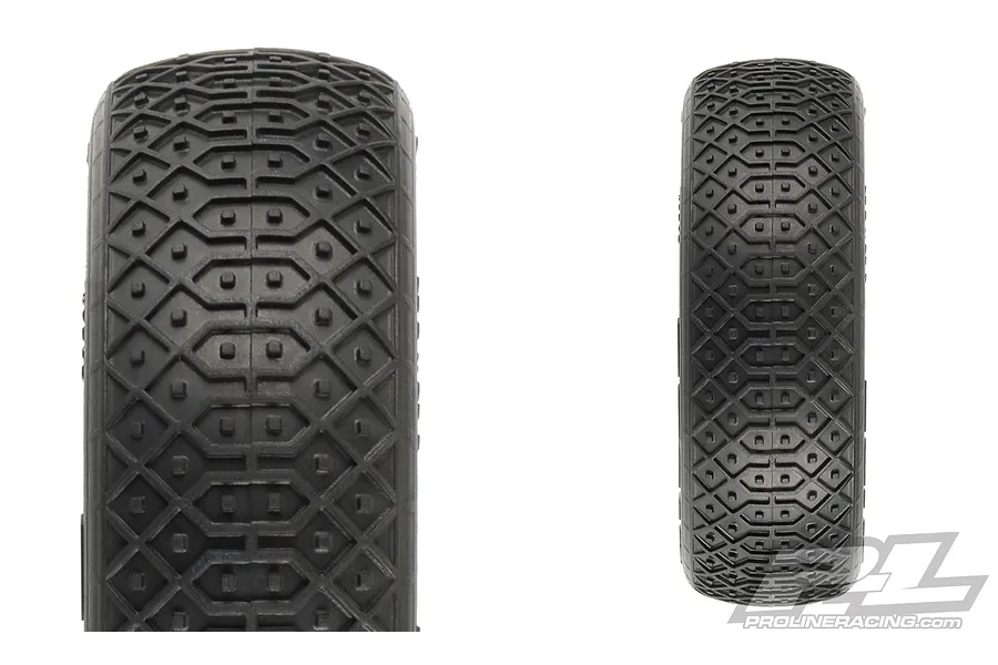 Pro-Line 2.2&amp;quot; MC (Clay) Electron 2WD Buggy Front Tyres 2Pcs w/ Closed Cell Foam Inserts image 54925