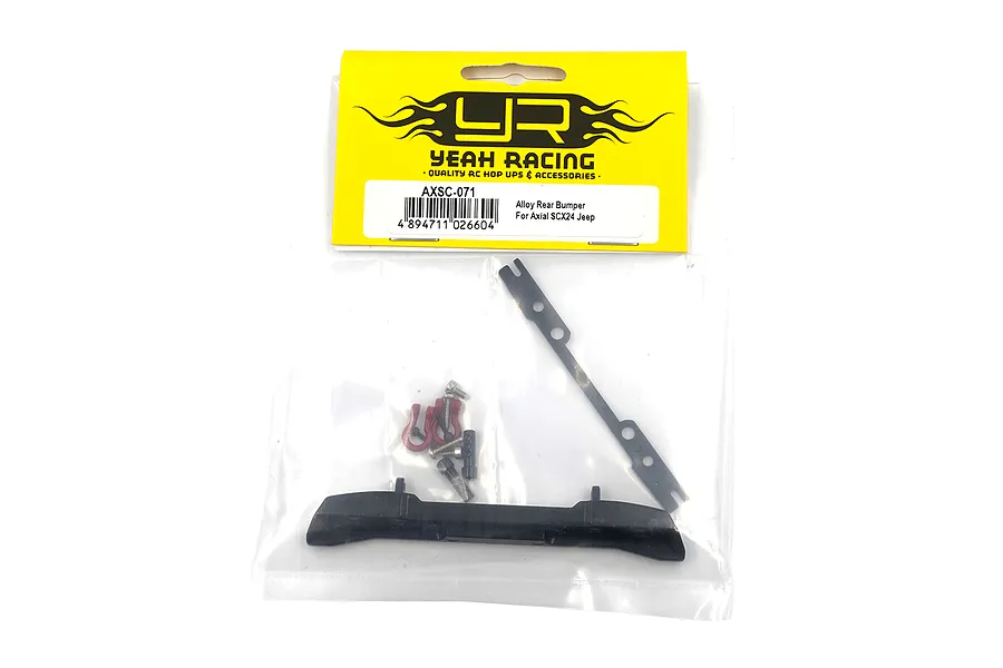 Yeah Racing Black Aluminium SCX24 Jeep Rear Bumper Set image 54928