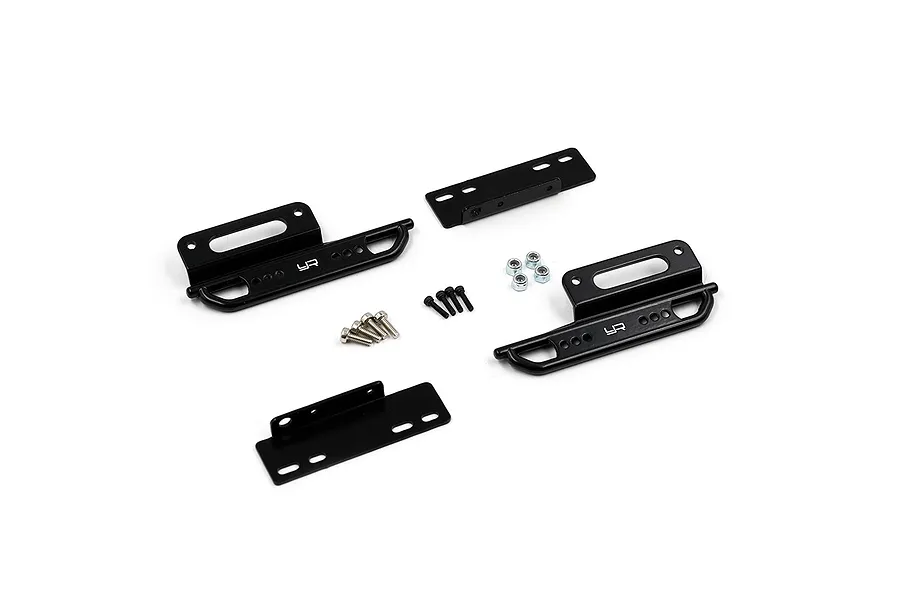 Yeah Racing Black Aluminium SCX24 Jeep Deadbolt Rock Rails w/ Hardware image 54929