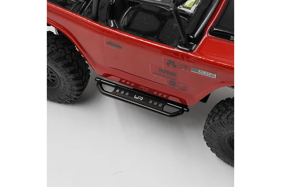 Yeah Racing Black Aluminium SCX24 Jeep Deadbolt Rock Rails w/ Hardware image 54930
