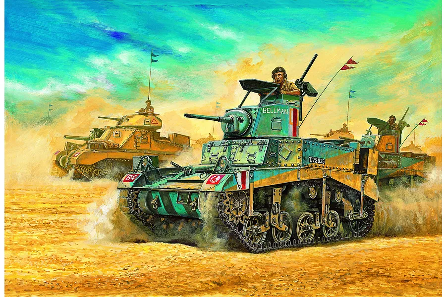 Academy 1/35 British M3 Stuart &amp;quot;Honey&amp;quot; Tank Scaled Plastic Model Kit image 54951